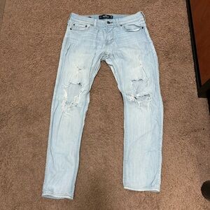 hollister ripped skinny jeans size 29x30